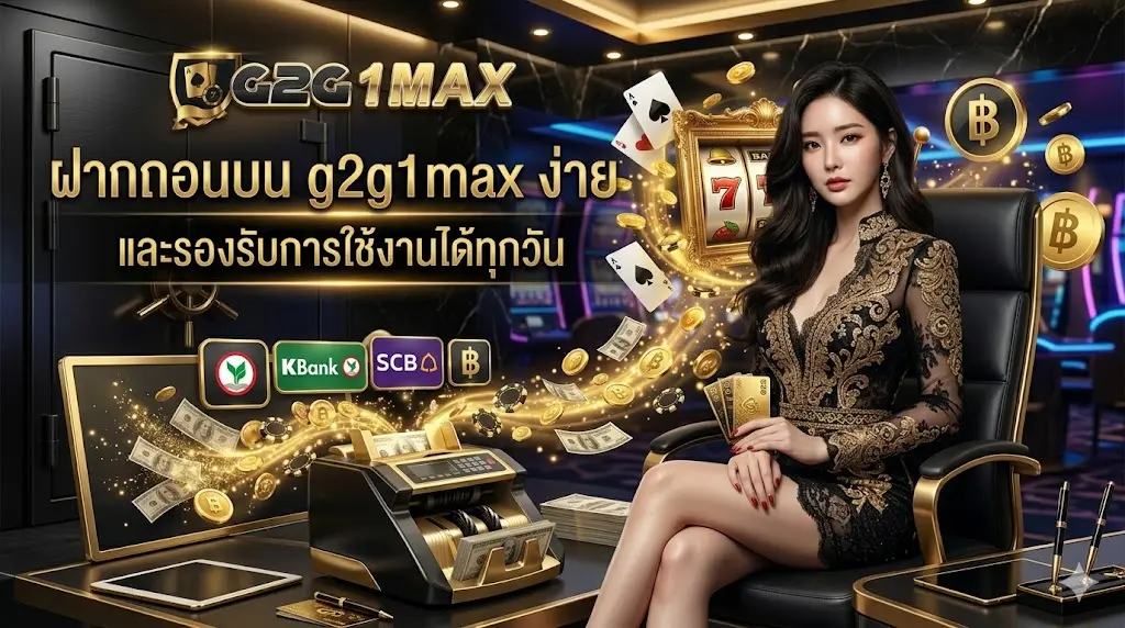 ฝากถอนบน g2g1max ง่าย รวดเร็ว และรองรับการใช้งานได้ทุกวัน